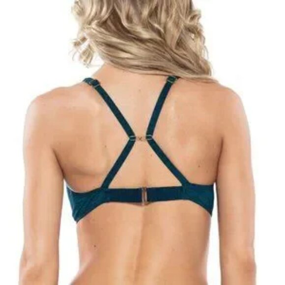 Becca Swim Mesa Verde Convertible Strap Top (size medium with E-cup) NWT - Picture 3 of 9